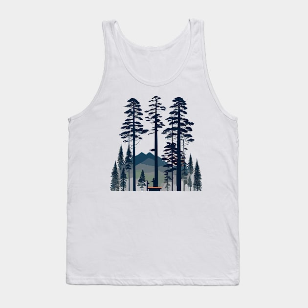 Rambo and Forest Trees Tank Top by kknows